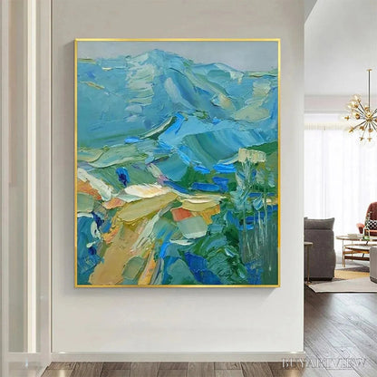 BUYARTVIEW Blue Ridge Mountains – Textured Impasto Mountain Landscape Painting - image 2