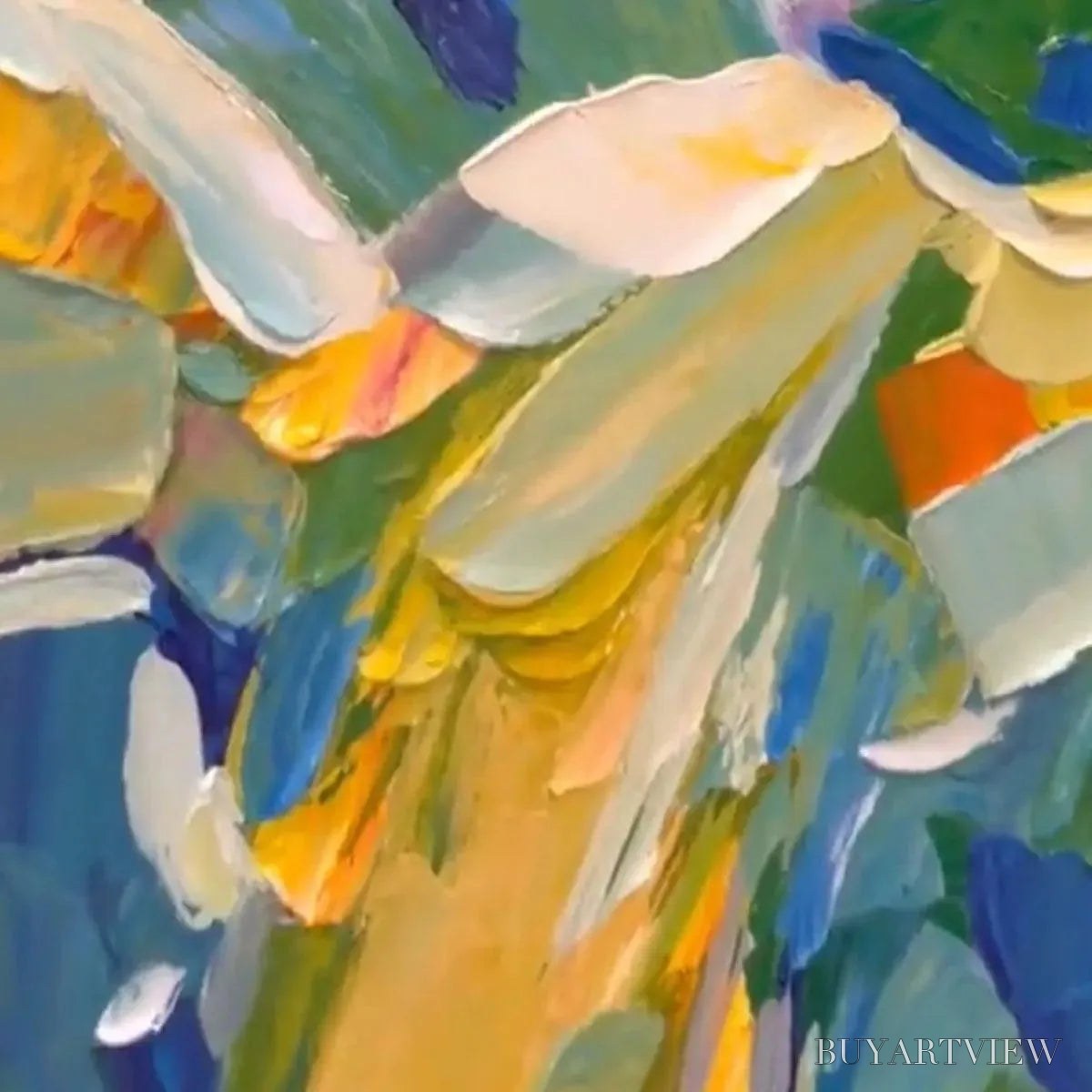 BUYARTVIEW Blue Ridge Mountains – Textured Impasto Mountain Landscape Painting - image 3