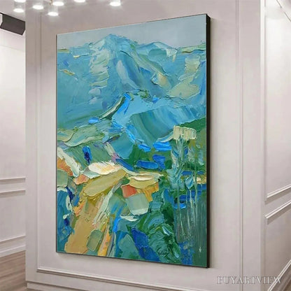 BUYARTVIEW Blue Ridge Mountains – Textured Impasto Mountain Landscape Painting - image 4