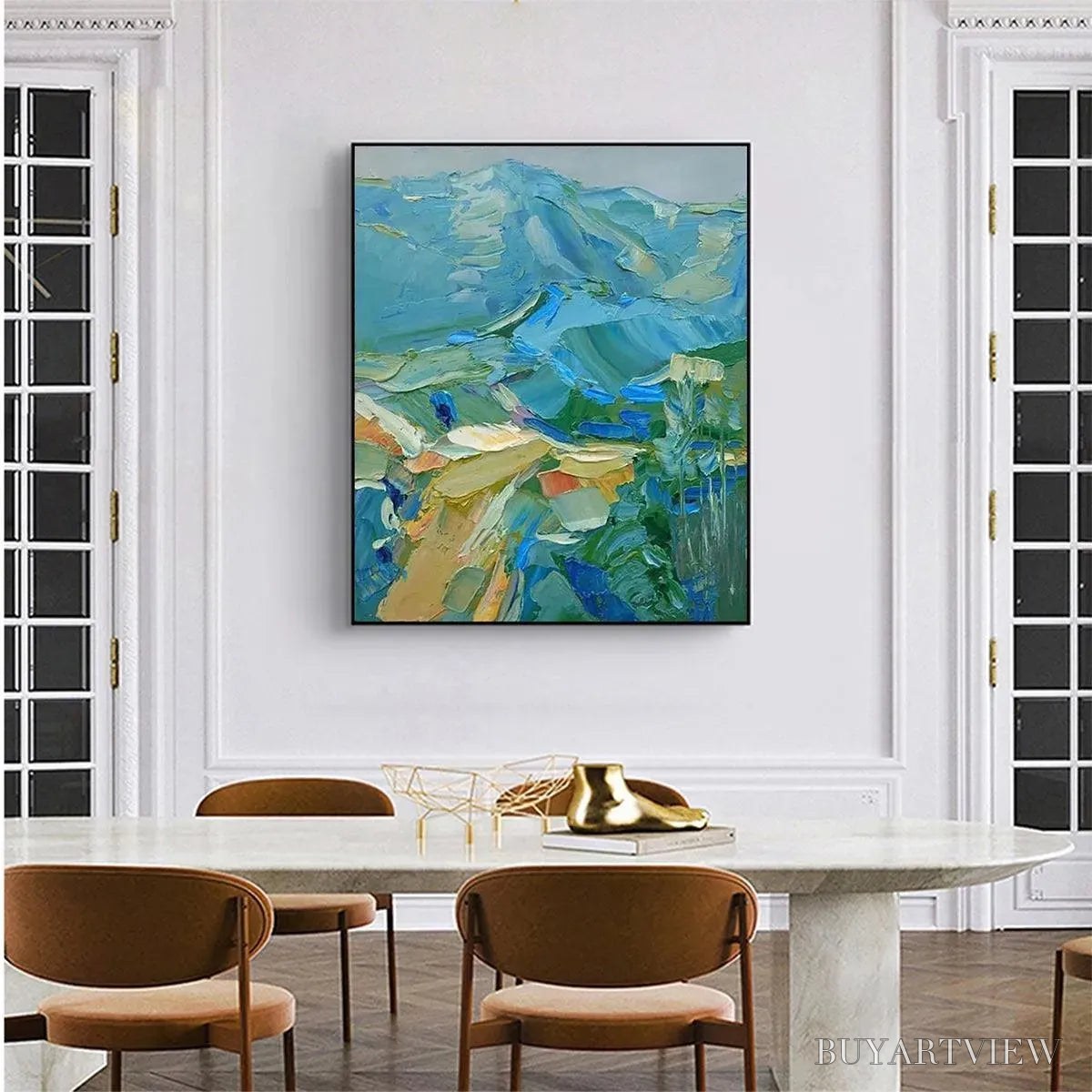 BUYARTVIEW Blue Ridge Mountains – Textured Impasto Mountain Landscape Painting - image 6