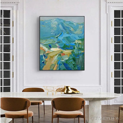 BUYARTVIEW Blue Ridge Mountains – Textured Impasto Mountain Landscape Painting - image 6