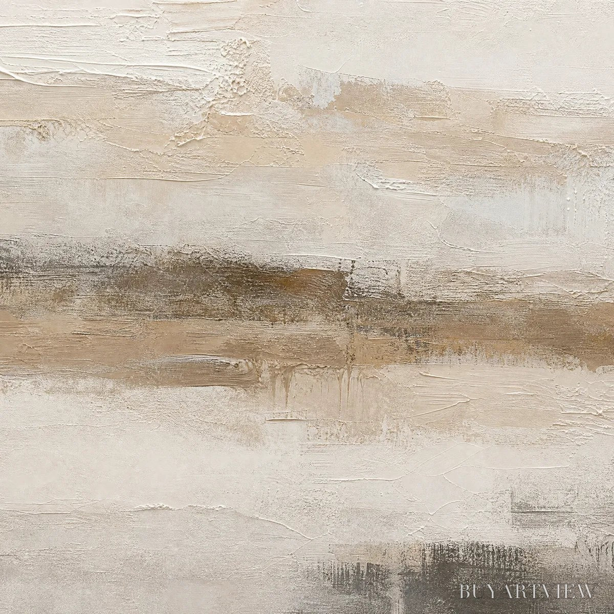 BUYARTVIEW Earthen Calm – Textured Wabi Sabi Abstract Landscape Painting - image 3