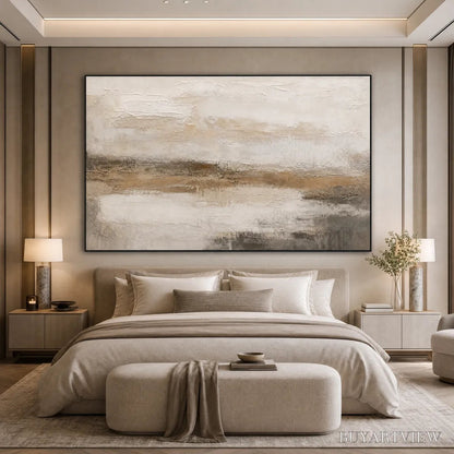 BUYARTVIEW Earthen Calm – Textured Wabi Sabi Abstract Landscape Painting - image 5
