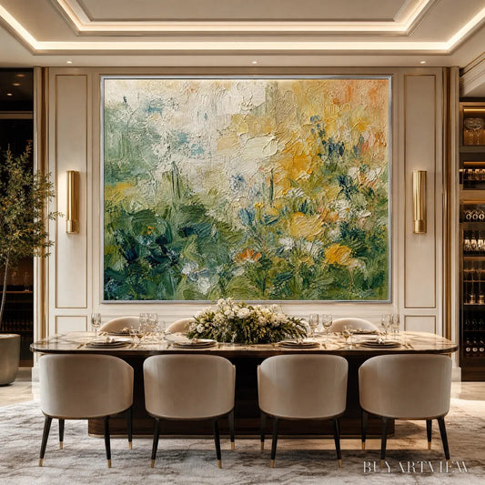BUYARTVIEW Meadow'S Embrace – Textured Impasto Painting of a Wildflower Field - image 2
