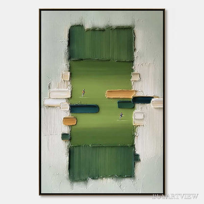 BUYARTVIEW the Arena – Textured Abstract Sports Painting with a Minimalist Feel - image 1