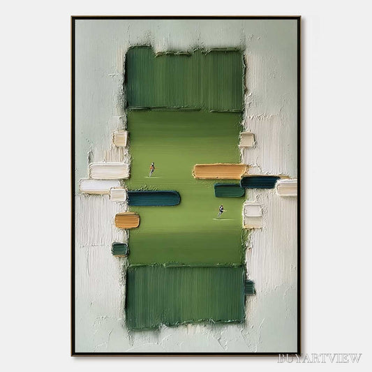 BUYARTVIEW the Arena – Textured Abstract Sports Painting with a Minimalist Feel - image 1