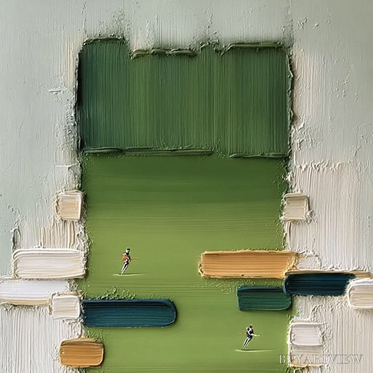 BUYARTVIEW the Arena – Textured Abstract Sports Painting with a Minimalist Feel - image 3
