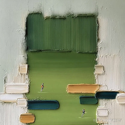 BUYARTVIEW the Arena – Textured Abstract Sports Painting with a Minimalist Feel - image 3