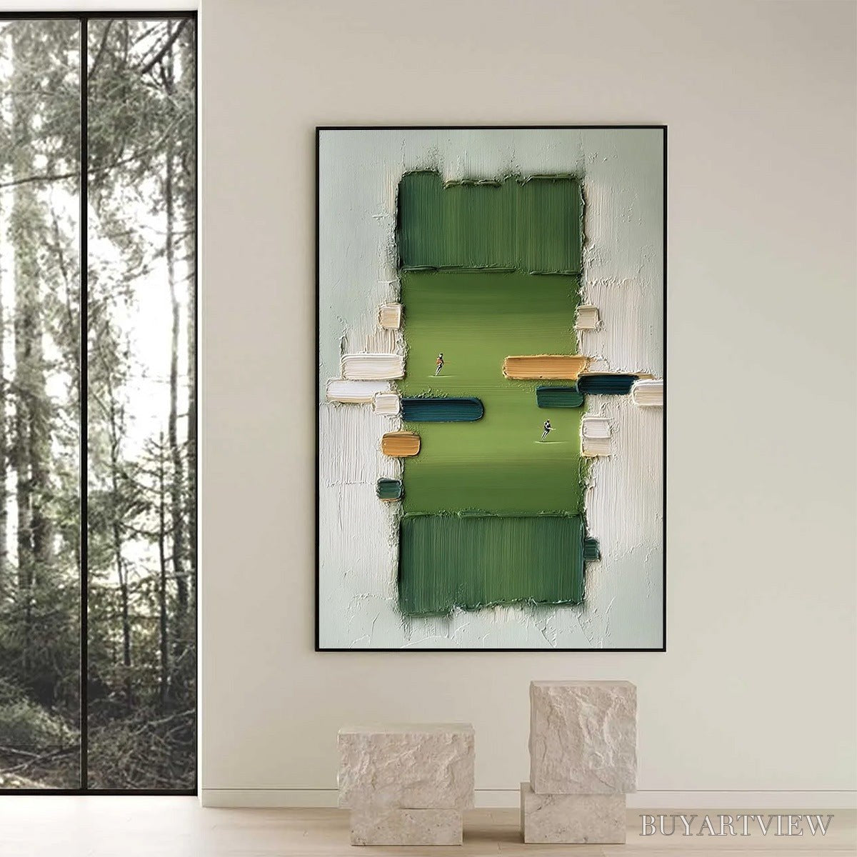 BUYARTVIEW the Arena – Textured Abstract Sports Painting with a Minimalist Feel - image 6