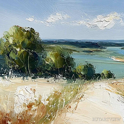 BUYARTVIEW Horizon'S Embrace – Textured Impasto Countryside Landscape Oil Painting - image 3