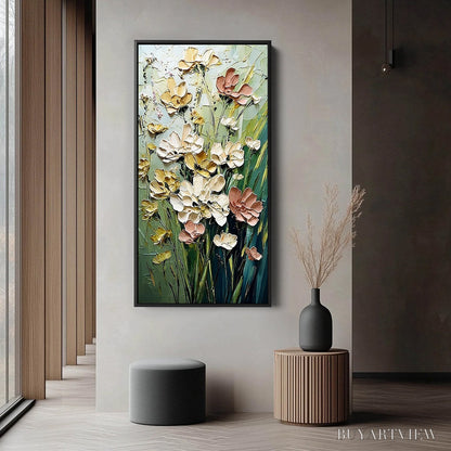 BUYARTVIEW Garden Serenade – Textured Impasto Painting of a Wildflower Meadow - image 6