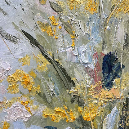 BUYARTVIEW Meadow'S Whisper – Impressionist Wildflower Meadow Painting Diptych - image 5