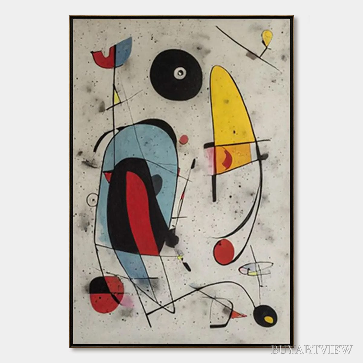 BUYARTVIEW Cosmic Notes – Modern Abstract Geometric Oil Painting - image 1