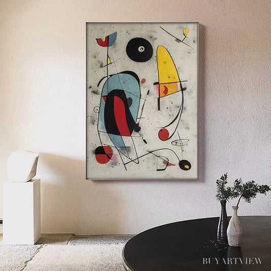 BUYARTVIEW Cosmic Notes – Modern Abstract Geometric Oil Painting - image 2