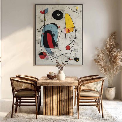 BUYARTVIEW Cosmic Notes – Modern Abstract Geometric Oil Painting - image 3
