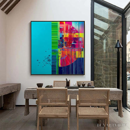 BUYARTVIEW Electric Echo – Vibrant Abstract Modern Oil Painting - image 6