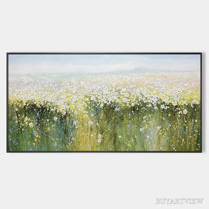 BUYARTVIEW Whispering Meadow – Impressionistic Wildflower Field Oil Painting - image 1