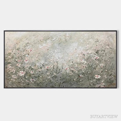 BUYARTVIEW Whispering Meadow – Impressionistic Wildflower Landscape Painting - image 1