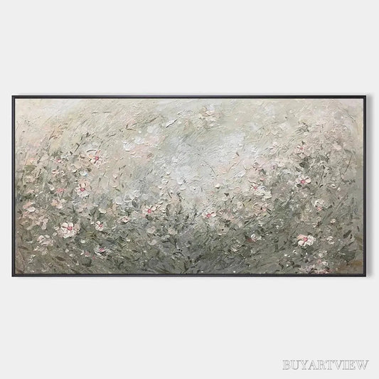 BUYARTVIEW Whispering Meadow – Impressionistic Wildflower Landscape Painting - image 1