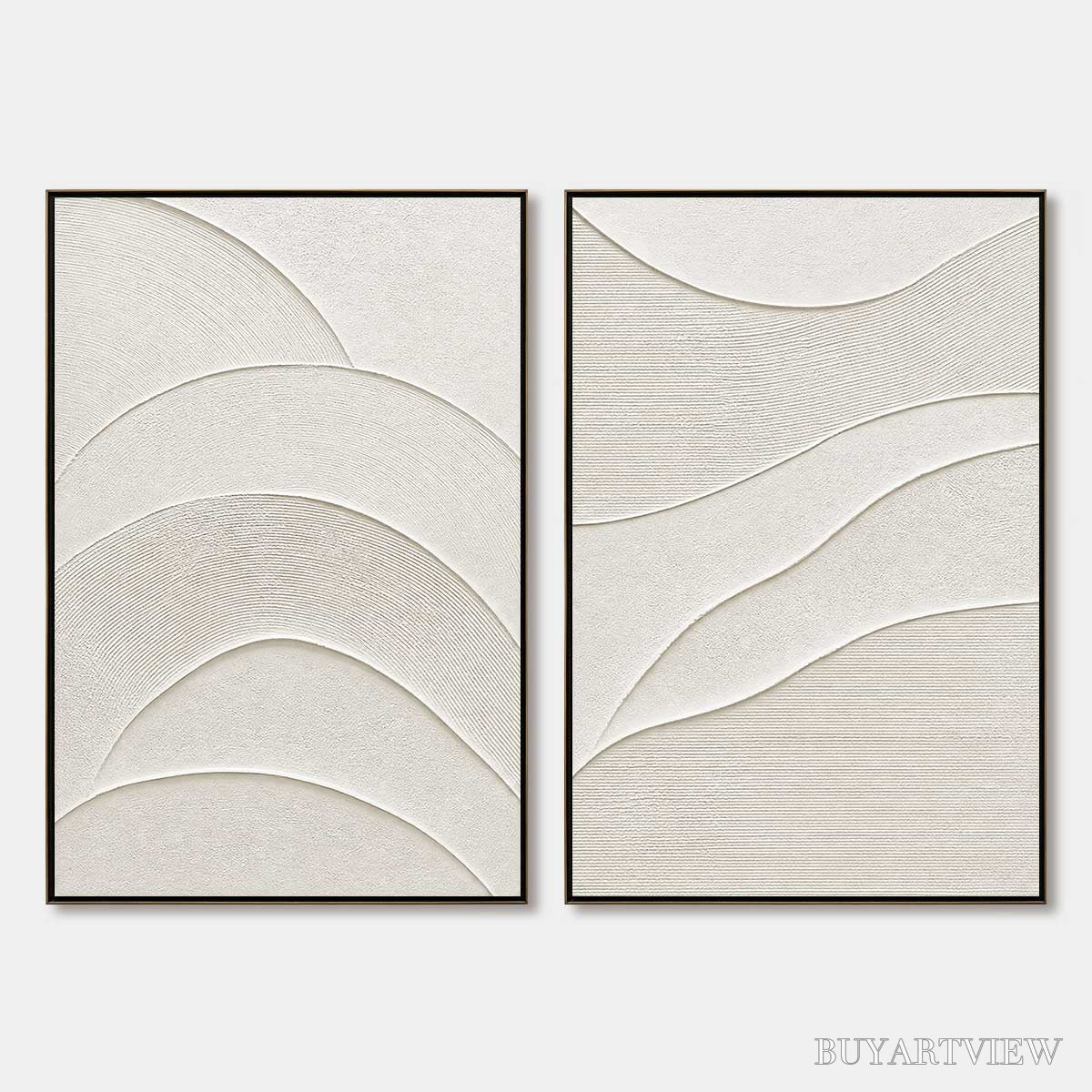 BUYARTVIEW Serene Rhythm – Minimalist Textured Wabi Sabi Set - image 1