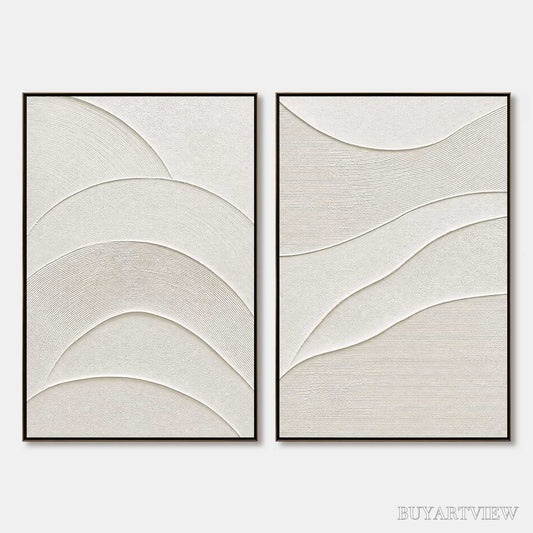 BUYARTVIEW Serene Rhythm – Minimalist Textured Wabi Sabi Set - image 1