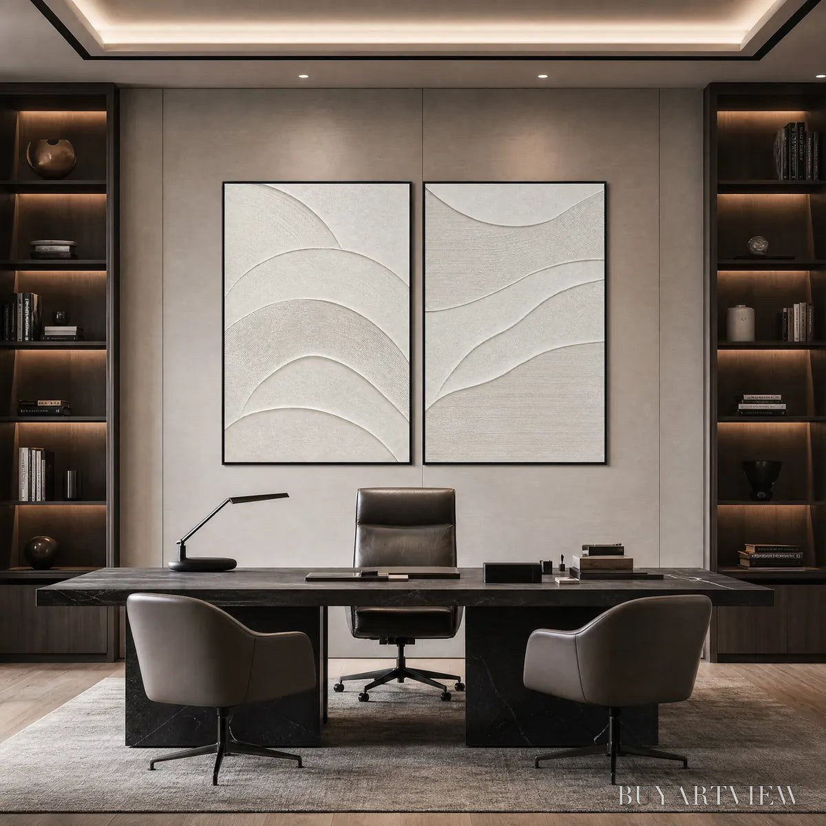 BUYARTVIEW Serene Rhythm – Minimalist Textured Wabi Sabi Set - image 5