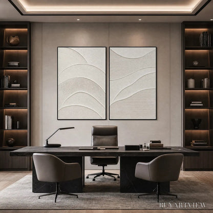 BUYARTVIEW Serene Rhythm – Minimalist Textured Wabi Sabi Set - image 5