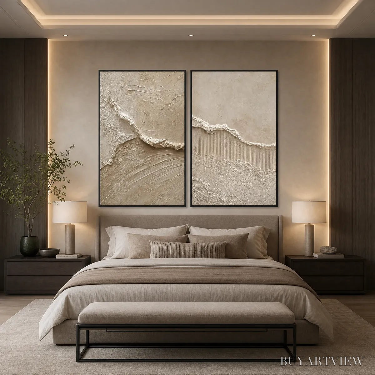 BUYARTVIEW Coastal Drift – Wabi Sabi Inspired Textured Abstract Painting Set - image 4