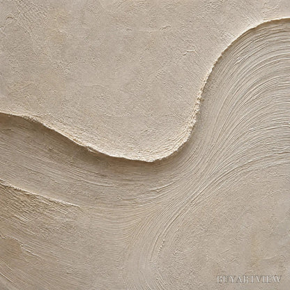 BUYARTVIEW Shoreline Echo – Textured Beige Wabi Sabi Set of 3 - image 3
