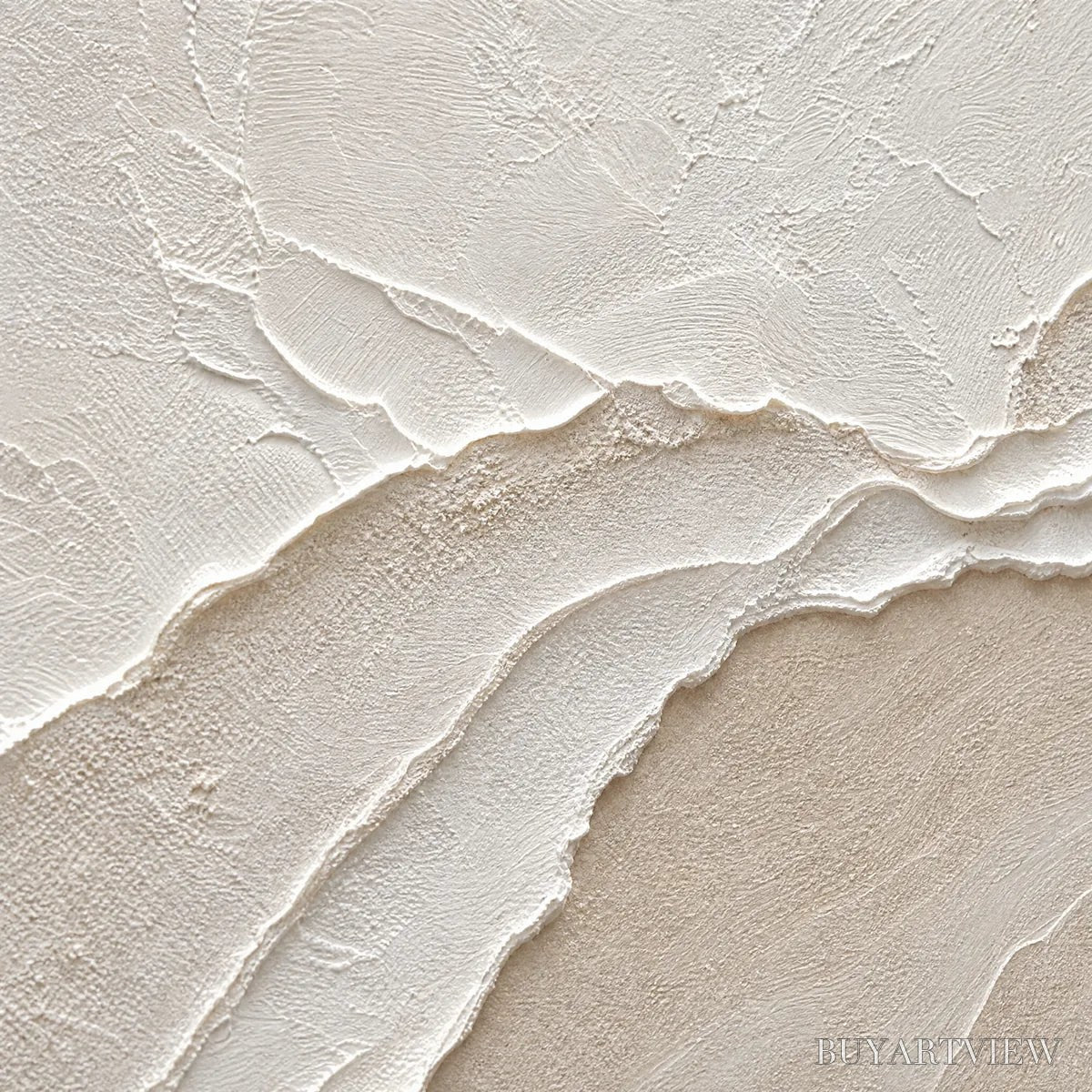 BUYARTVIEW Whispers of the Tide – Textured Wabi Sabi Inspired Coastal Abstract Painting - image 3