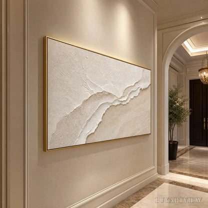 BUYARTVIEW Whispers of the Tide – Textured Wabi Sabi Inspired Coastal Abstract Painting - image 5