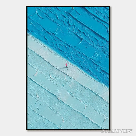 BUYARTVIEW the Crossing – Textured Minimalist Abstract Seascape Painting - image 1