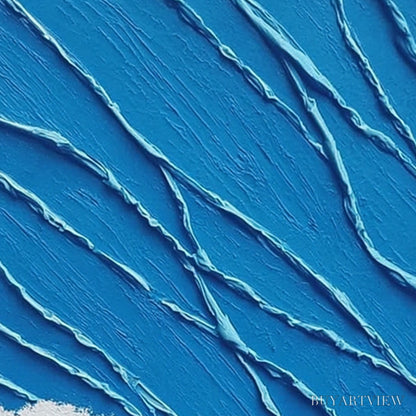 BUYARTVIEW Aegean Tide – Textured Impasto Abstract Seascape Painting - image 3