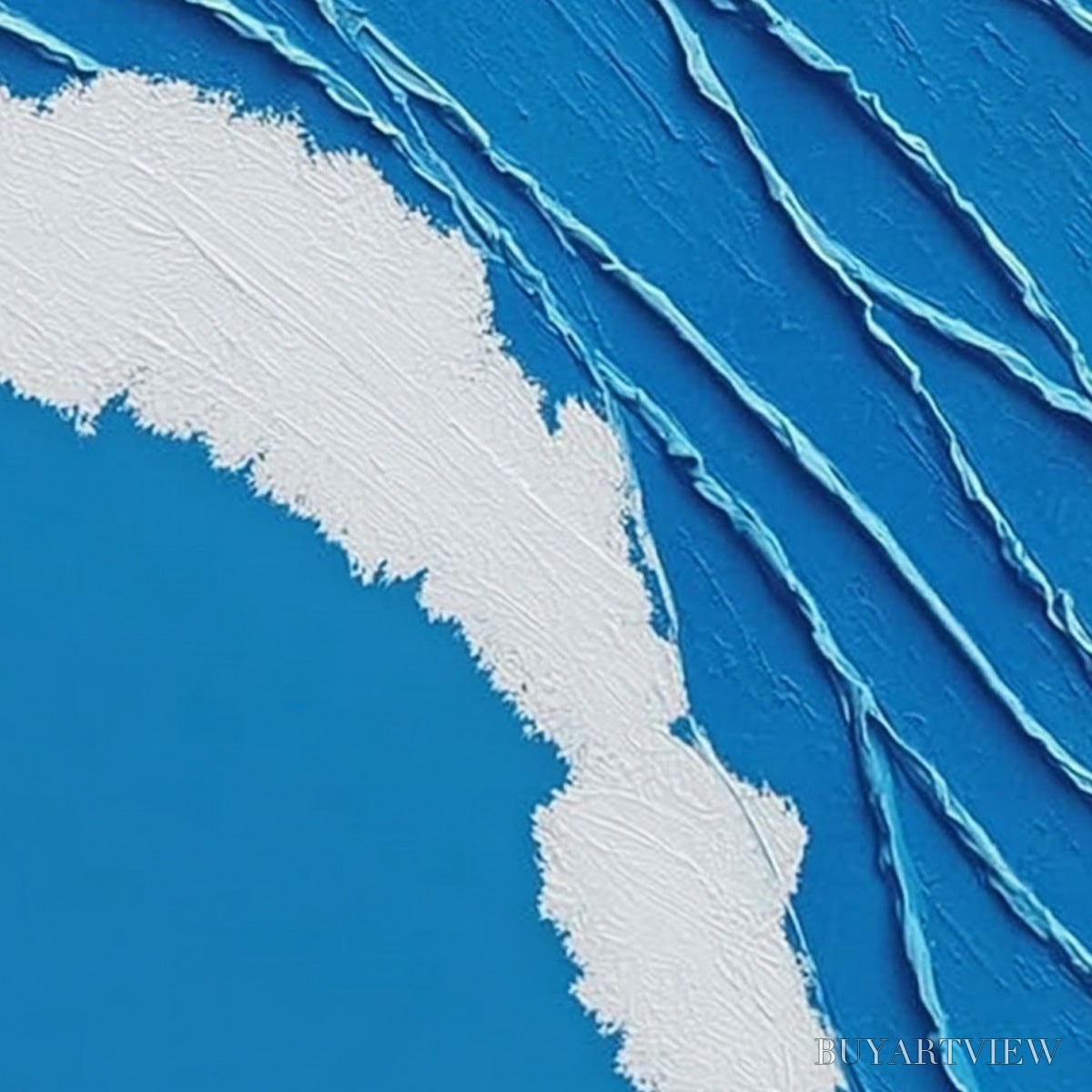 BUYARTVIEW Aegean Tide – Textured Impasto Abstract Seascape Painting - image 5