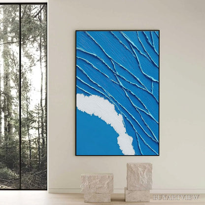 BUYARTVIEW Aegean Tide – Textured Impasto Abstract Seascape Painting - image 6