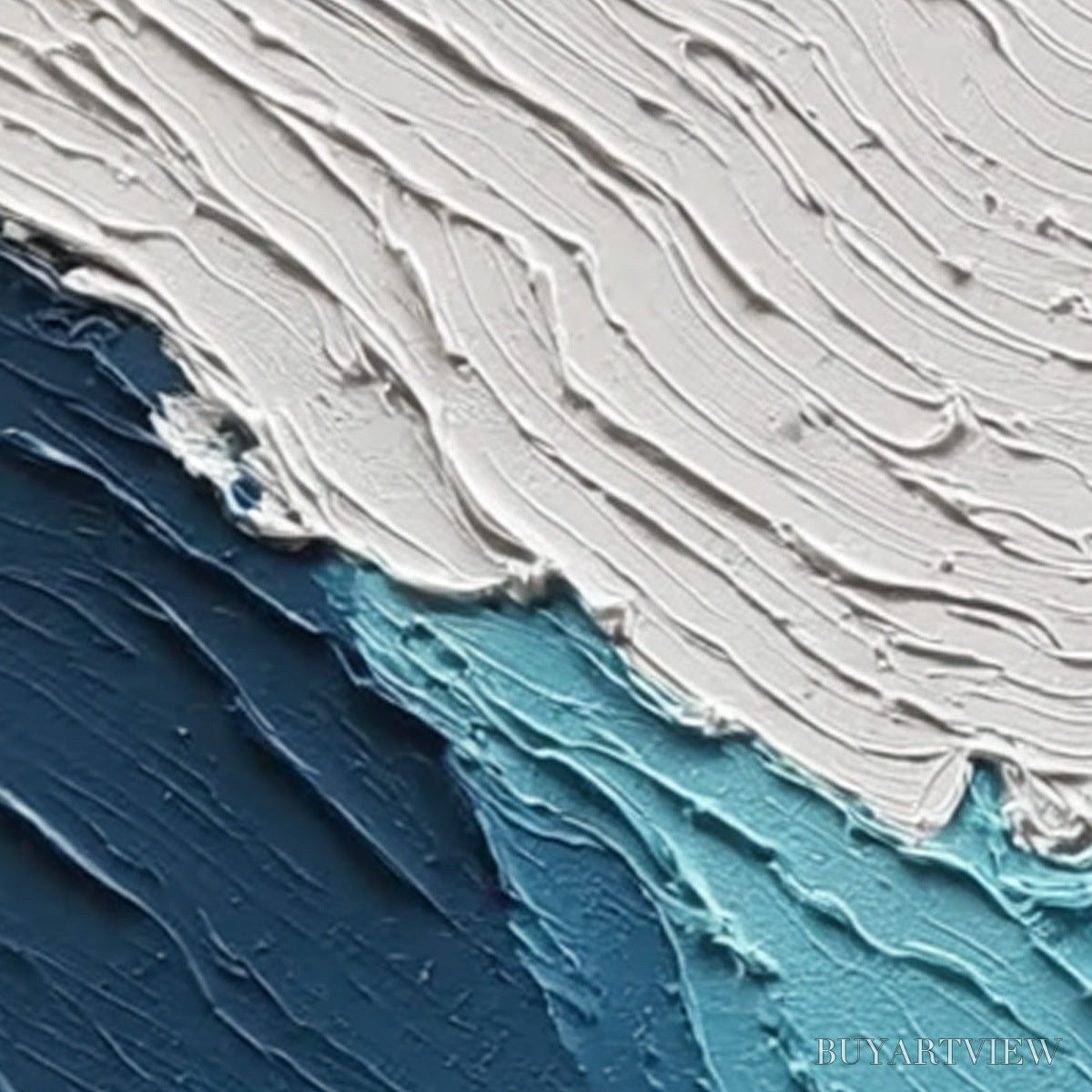 BUYARTVIEW Coastal Drift – Textured Abstract Ocean Wave Painting Set - image 3