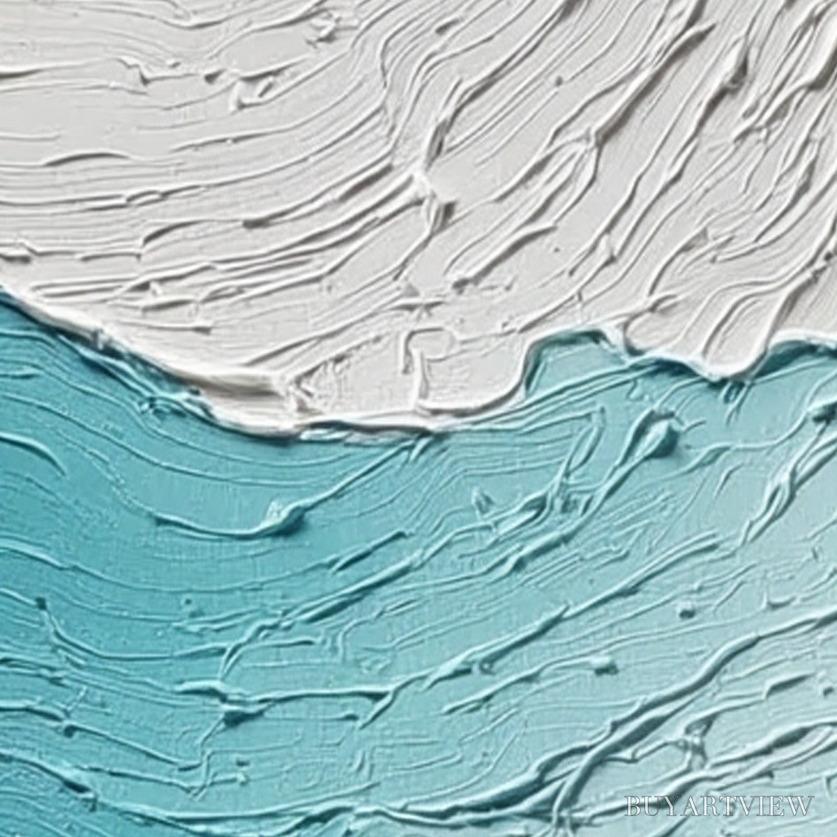 BUYARTVIEW Coastal Drift – Textured Abstract Ocean Wave Painting Set - image 5