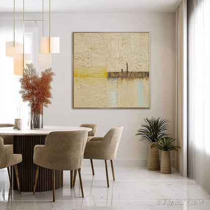 BUYARTVIEW Horizon'S Edge – Textured Wabi-Sabi Abstract Seascape Painting - image 4
