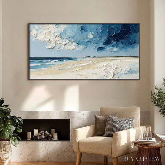 BUYARTVIEW Horizon'S Breath – Textured Impasto Coastal Landscape Oil Painting - image 2