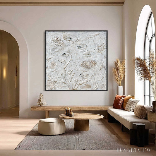 BUYARTVIEW Tidal Relics – Textured Wabi Sabi Abstract Ocean Painting - image 2