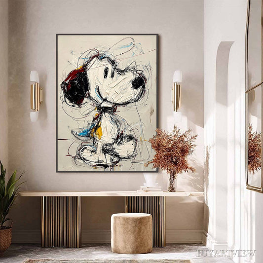 BUYARTVIEW Dreamer'S Doodle – Textured Pop Art Character Painting - image 2