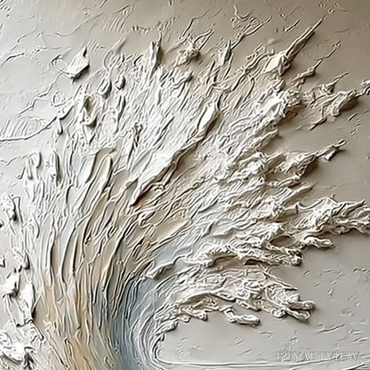 BUYARTVIEW Aegean Crest – Vertical Textured Impasto Ocean Wave Painting - image 3