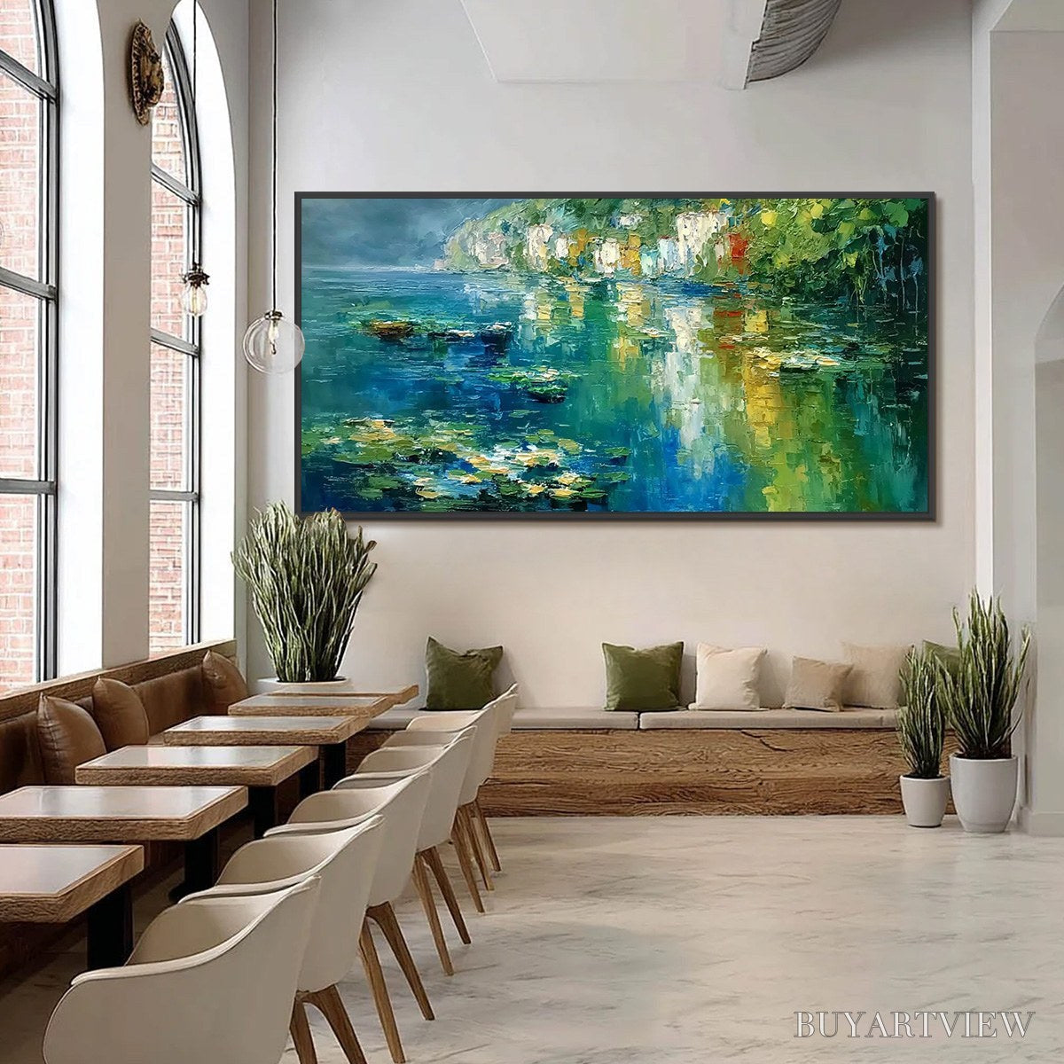 BUYARTVIEW Amalfi Reflections – Textured Impasto Painting of Italian Coast Reflections - image 6