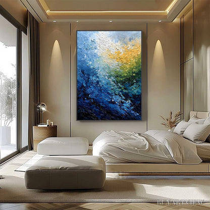 BUYARTVIEW Avalon – Vertical Textured Abstract Seascape Oil Painting - image 6