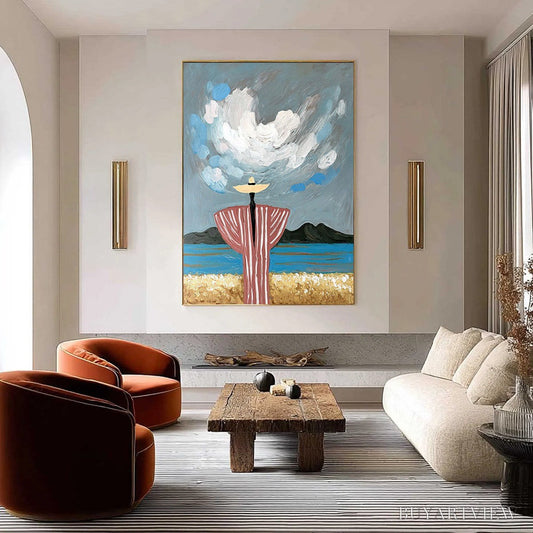BUYARTVIEW Coastal Reverie – Expressive Figurative Beach Landscape Painting - image 2