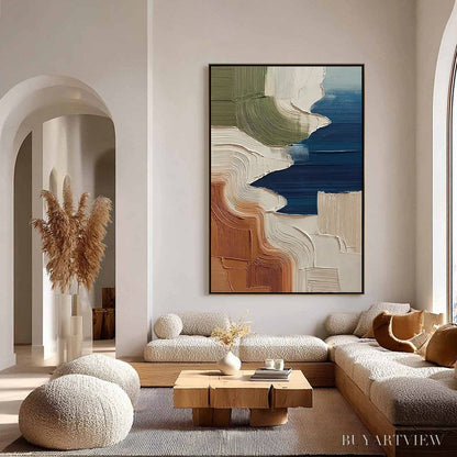 BUYARTVIEW Terra E Mare – Heavy Texture Abstract Coastal Landscape Painting - image 4