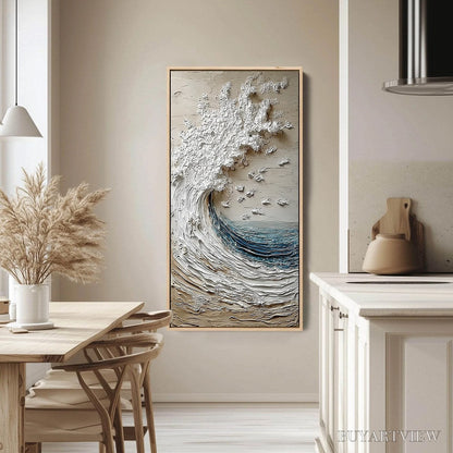 BUYARTVIEW Crescendo | Textured Coastal Wave Impasto Original Oil Painting - image 4