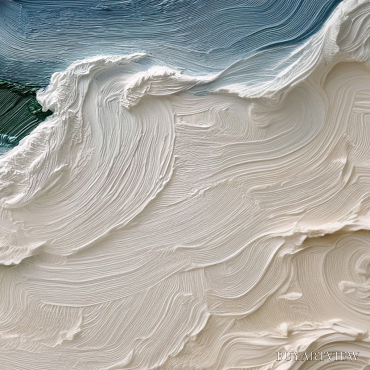 BUYARTVIEW Atlantic Swell – Heavily Textured Abstract Seascape Painting for Coastal Decor - image 3