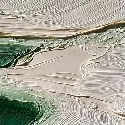 BUYARTVIEW Emerald Tide – Textured Wabi Sabi Abstract Coastal Painting - image 3