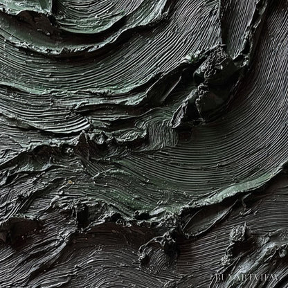 BUYARTVIEW Terra Firma – Heavy Texture Wabi Sabi Abstract Painting with Gold Leaf - image 5